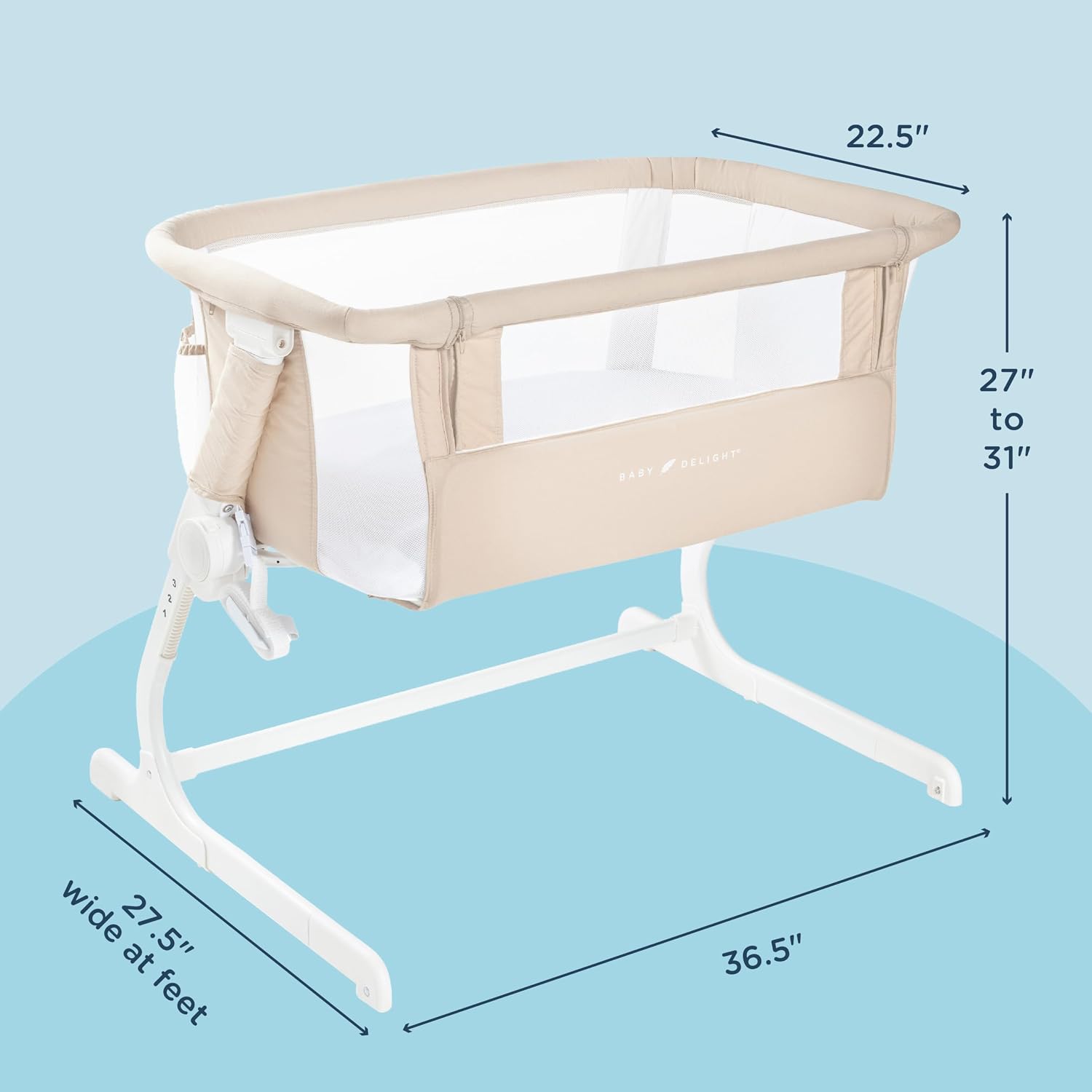 Baby Delight Beside Me™ Dreamer Bassinet, Organic Oat