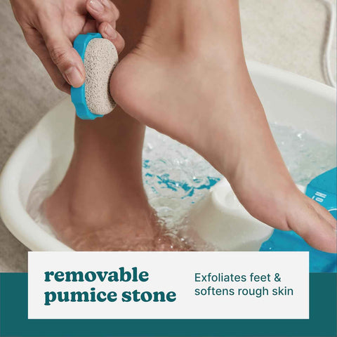 Homedics Bubble Mate Foot Spa, Toe Touch Controlled Foot Bath | with Invigorating Bubbles and Splash Proof, Raised Massage Nodes and Removable Pumice Stone