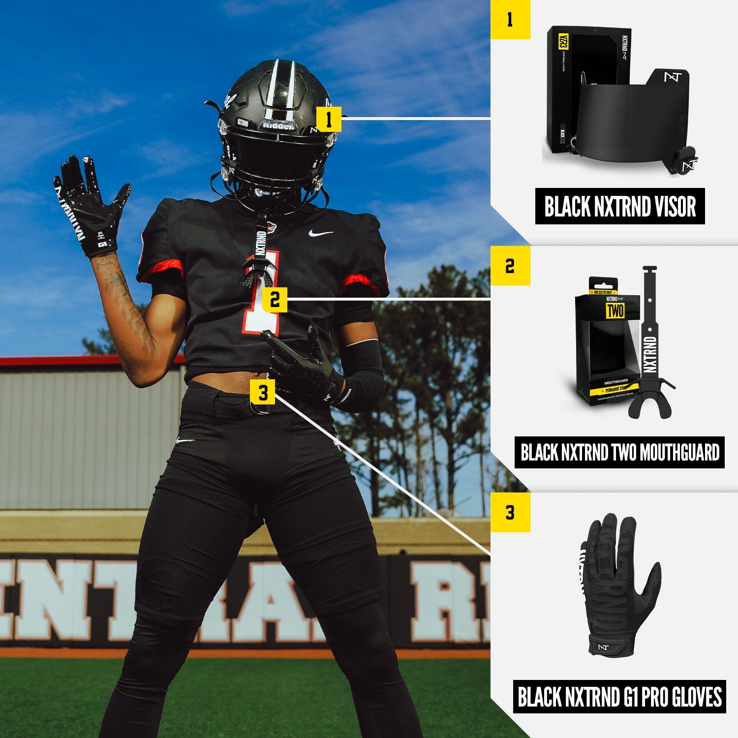 Nxtrnd G1 Pro Men's Football Gloves, Adult Sticky Receiver Gloves