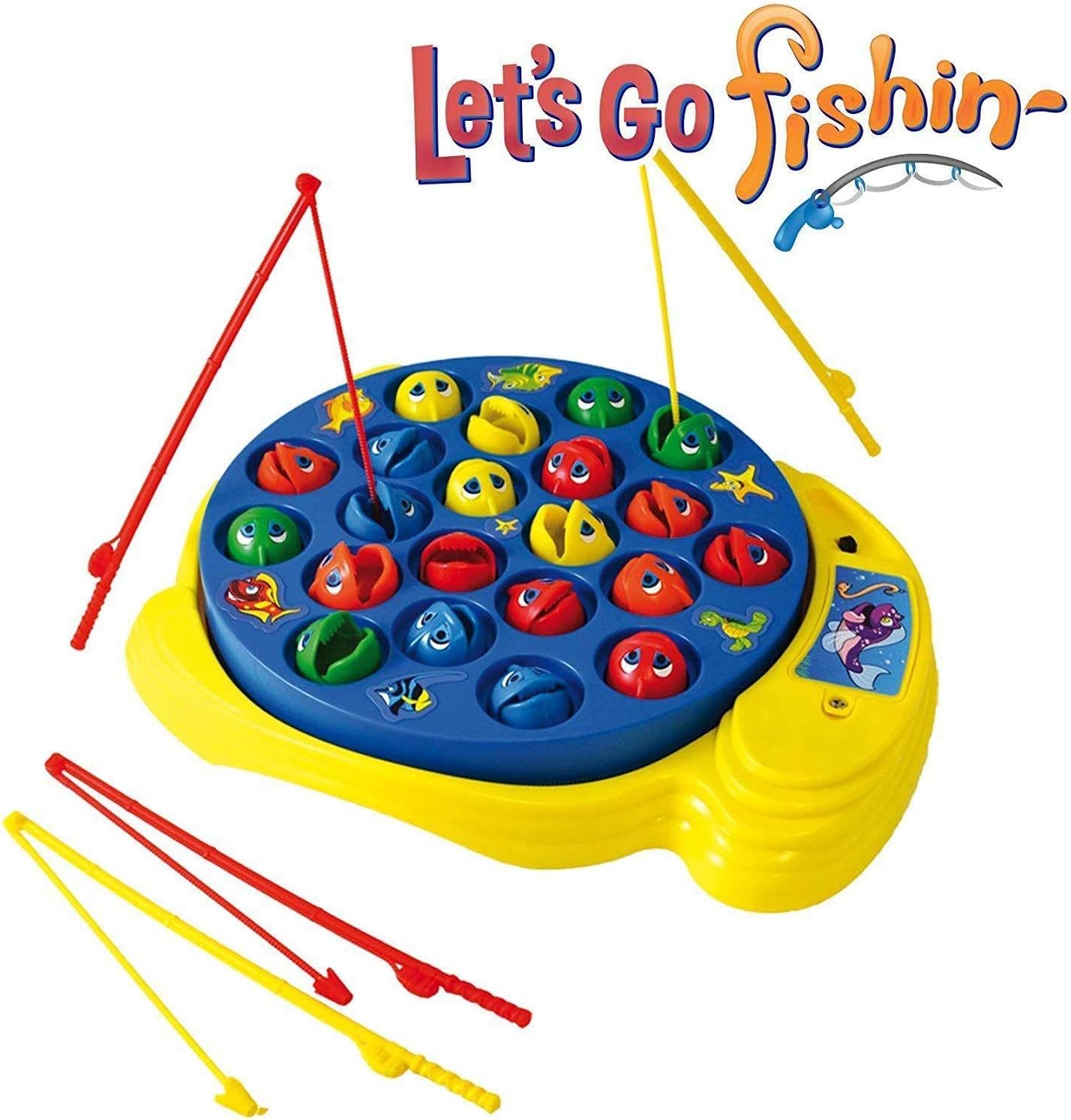Let's Go Fishin' Game by Pressman - The Original Fast-Action Fishing Game!, 1-4 players
