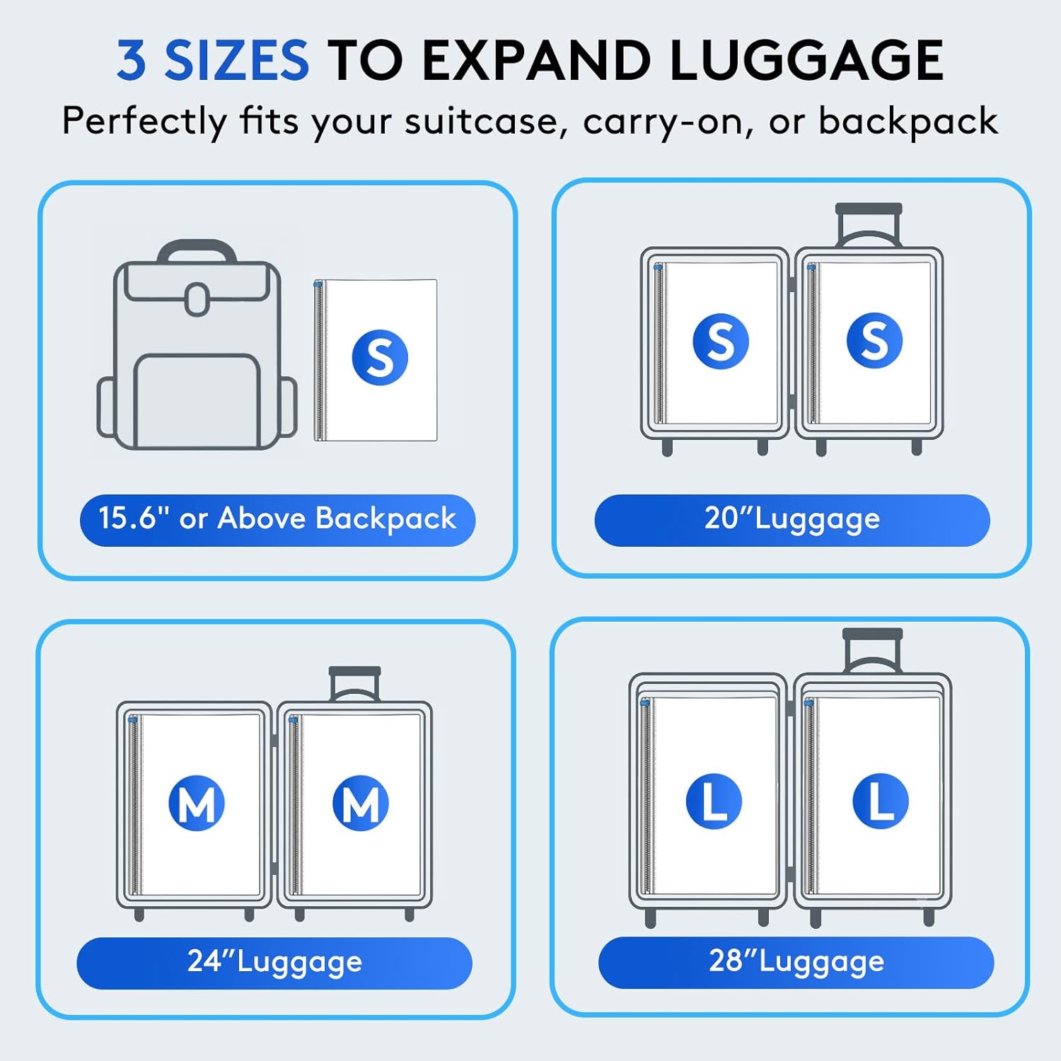15 Packs Vacuum Bags for Travel with Rechargeable Pump, 3 Sizes Vacuum Seal Bags for Clothing, Compression Vacuum Travel Bags for Luggage, Vacuum Packing Bags for Closet Organization