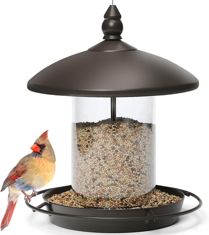 Metal Roof Bird Feeder for Outdoor - Fluorescent Green