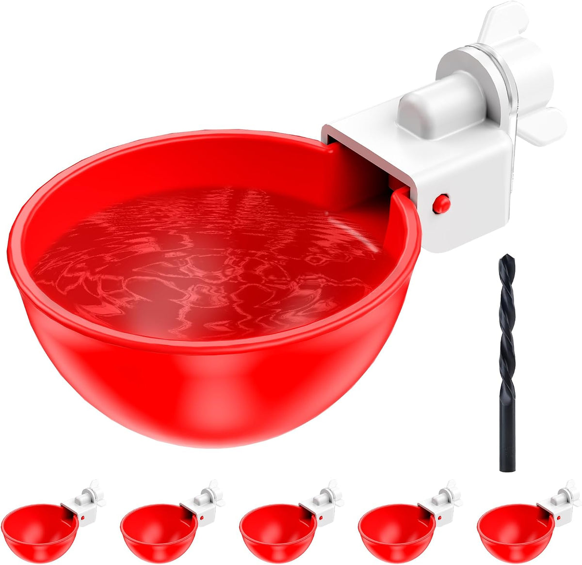 Chicken Waterer Cups, Automatic DIY Chicken Water Bowl 6 Pack