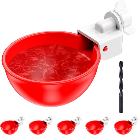Chicken Waterer Cups, Automatic DIY Chicken Water Bowl 6 Pack