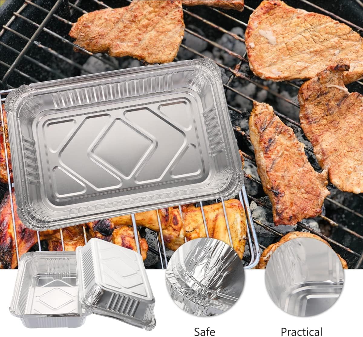 Waytiffer 30Pack 6415 Drip Pans Compatible with Weber Grills Spirit