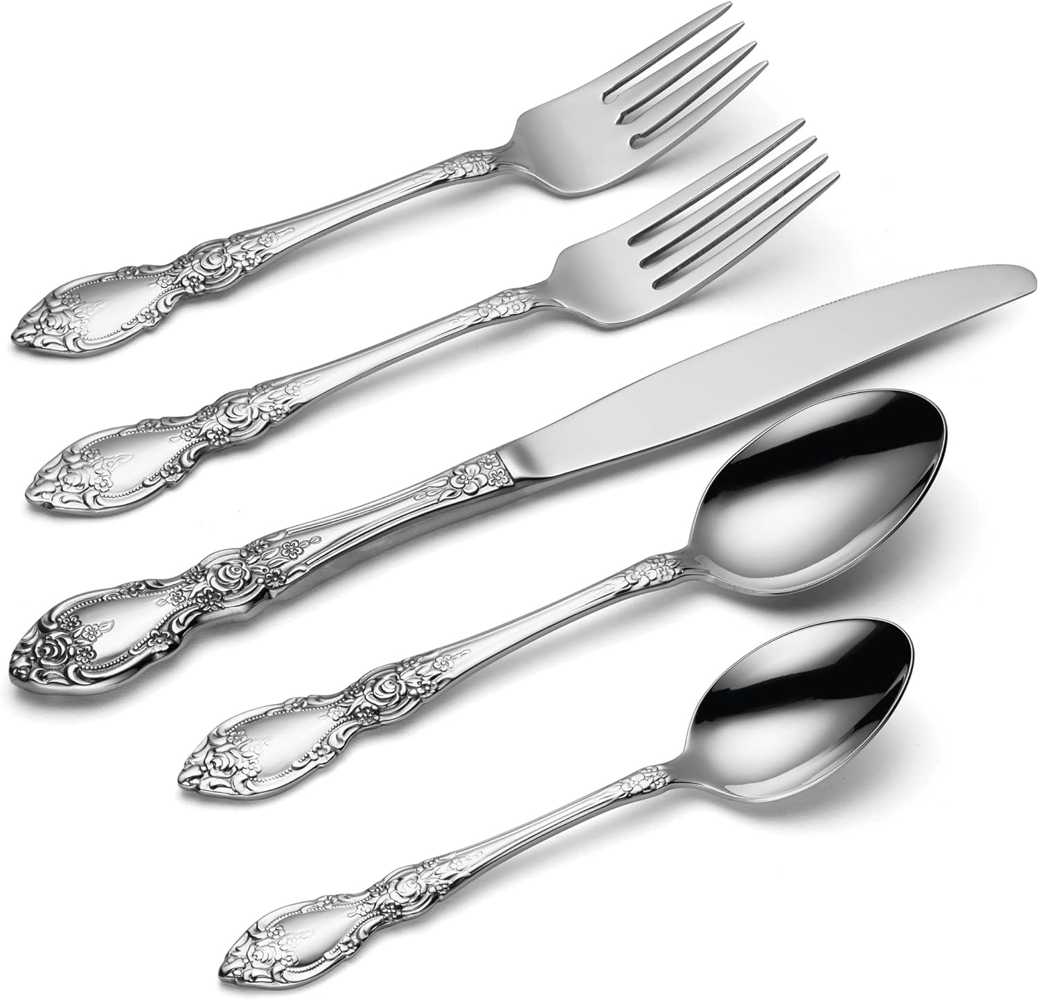 Oneida Wordsworth 45-Piece 18/0 Silverware Set for 8, Flatware