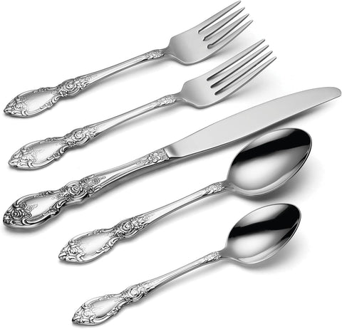 Oneida Wordsworth 45-Piece 18/0 Silverware Set for 8, Flatware