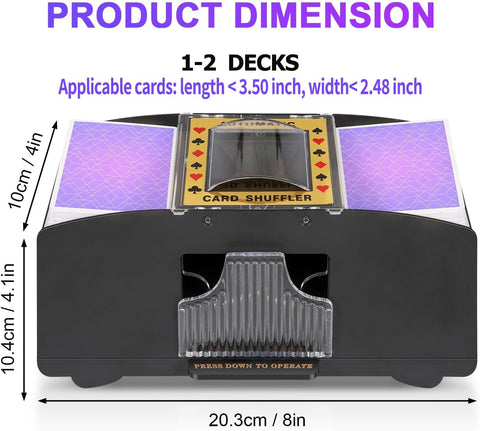 FEIERYA Automatic Card Shuffler 2/1/4/6 Deck