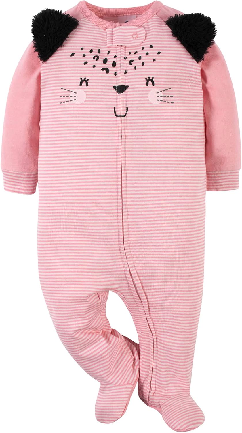 Gerber Baby Girls 4-Pack Sleep 'N Play Footie