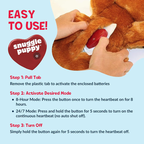 Snuggle Puppy Heartbeat Toy, Calming Comfort, Medium Breeds - Cream