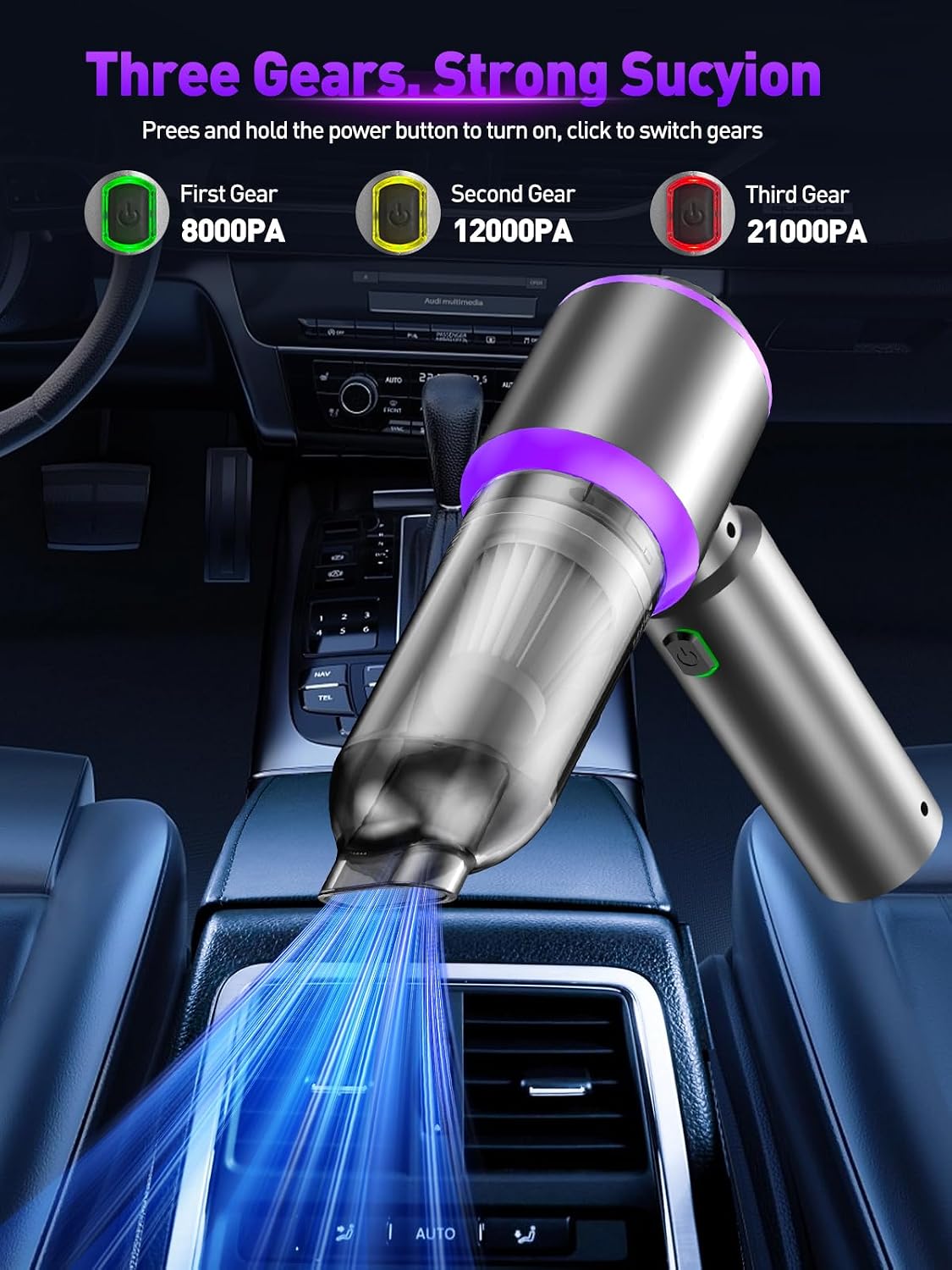 Car Vacuum Cleaner, Cordless Handheld Mini Strong Air Duster Blower