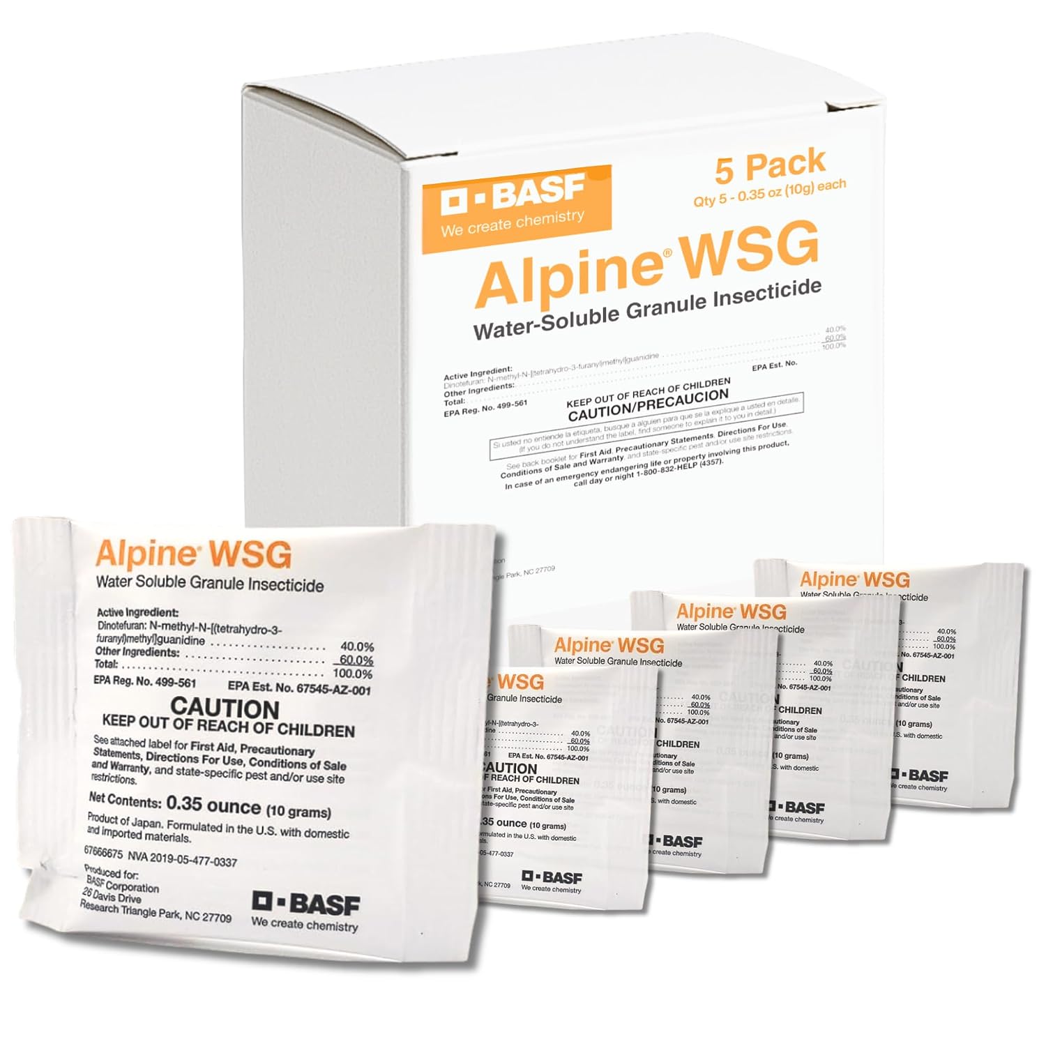 BASF Alpine WSG Insecticide, Soluble Granules, Indoor Outdoor Pest Control