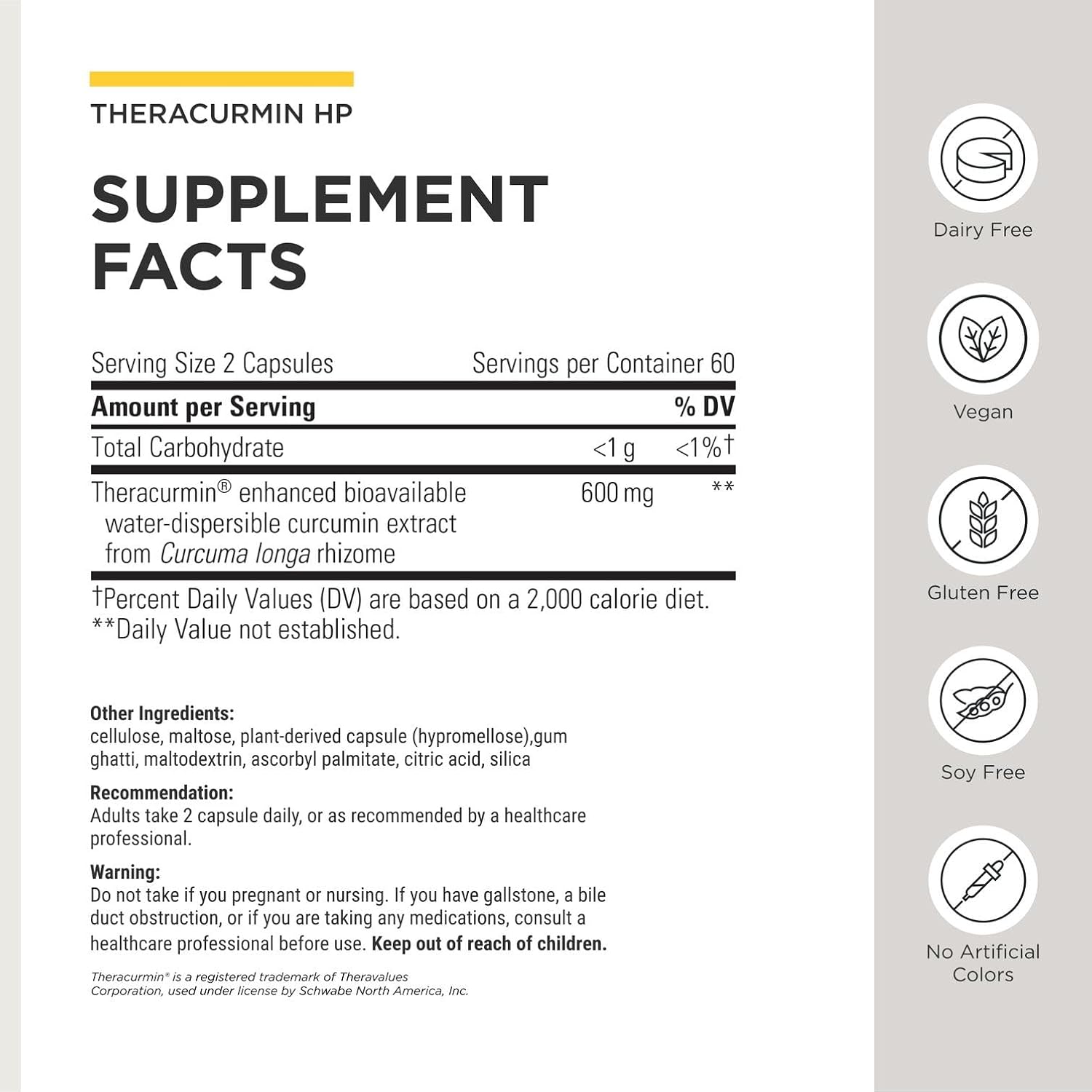 Integrative Therapeutics Theracurmin HP Turmeric Supplement, 120 Capsules