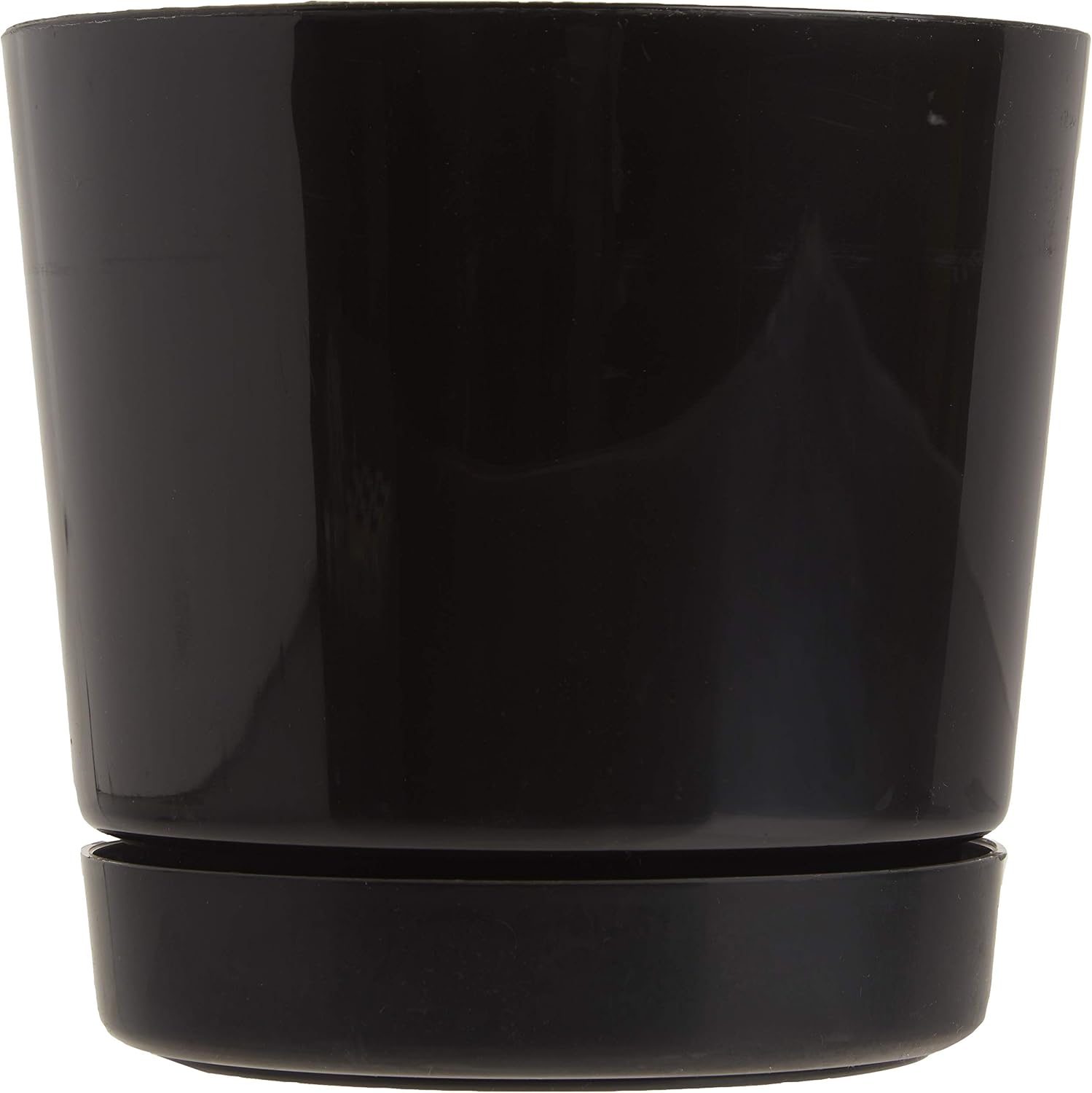 Novelty Majestic Full Depth Round Cylinder Pot, Glossy Black, 6-Inch (10068)