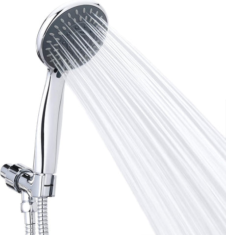 Briout Handheld Shower Head High Pressure 5-Settings with Hose, Chrome