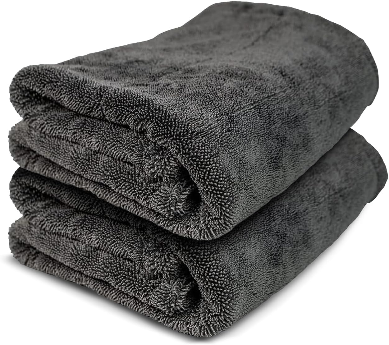 ExoForma Mega Car Drying Towel - Holds Up to 9 lbs, No Streaks, Scratches, or Water Spots | 1200 GSM Microfiber Double Twist Pile & Edgeless Design, 1 Quick & Effortless Dry - 24” x 36”