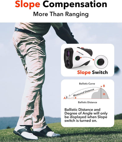 REDTIGER Golf Rangefinder with Slope On/Off,7X Magnification 1200 Yards
