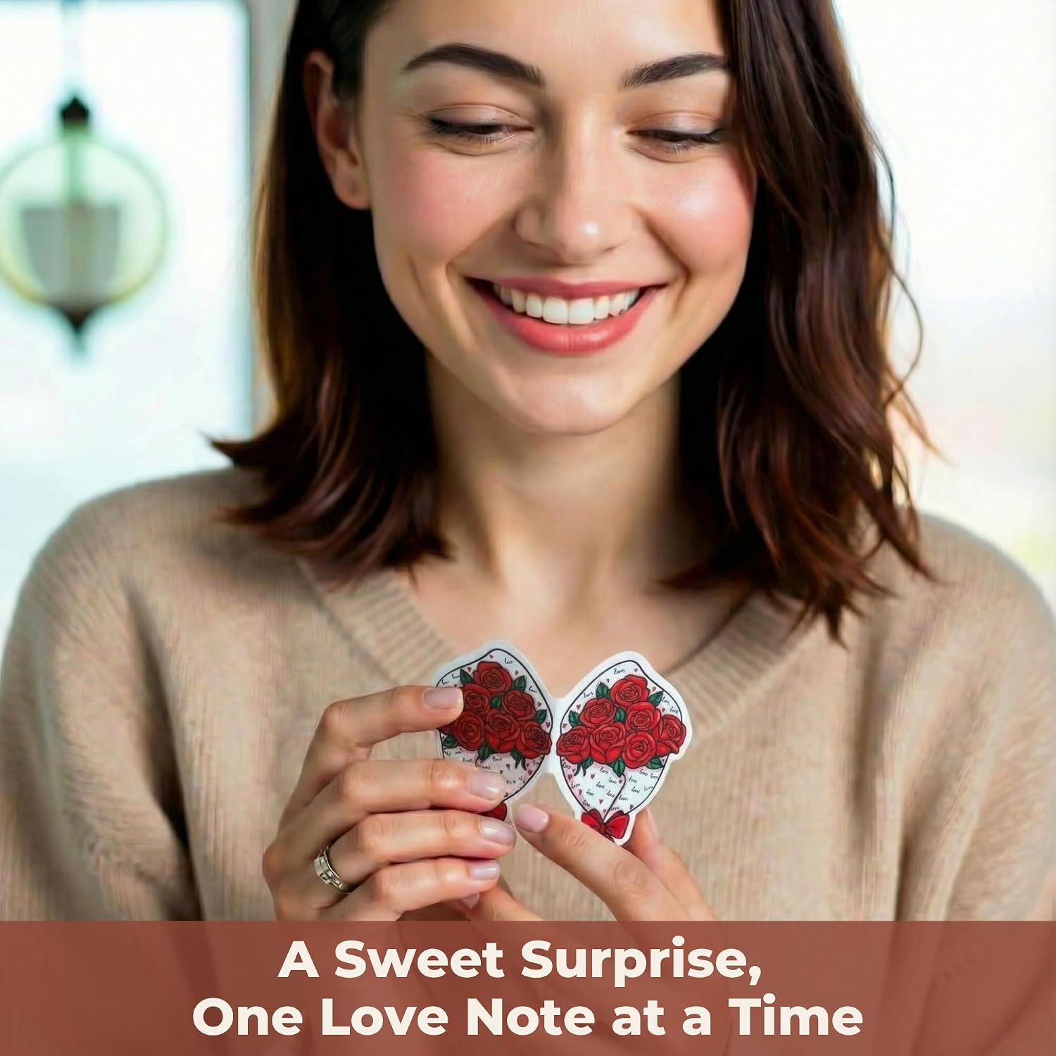 Love Notes Jar with 60 Romantic Messages - Valentines Day Gifts for Him, Her - Romantic Long Distance Relationship Gifts for Him, Her - Sweet Love Keepsake for Couples, Gift-Ready Jar