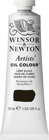 Winsor & Newton Artists' Oil Paint, 37ml Tube, Lamp Black