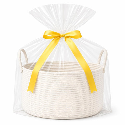 Extra Large Gift Basket Empty to Fill for Shower Gifting, White