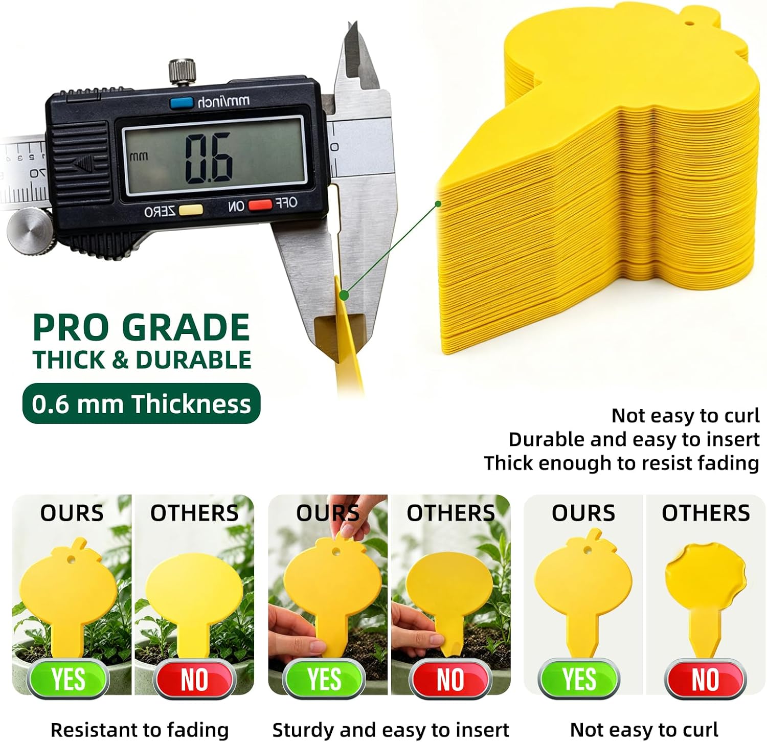 Yellow Sticky Traps for Fruit Fly, Whitefly, Fungus Gnat, Mosquito, Fly and Bug, Sticky Insect Catcher Traps for Indoor/Outdoor/Kitchen, Extremely Sticky, Non-Toxic, Pet & Kid Safe (48 Pcs B)