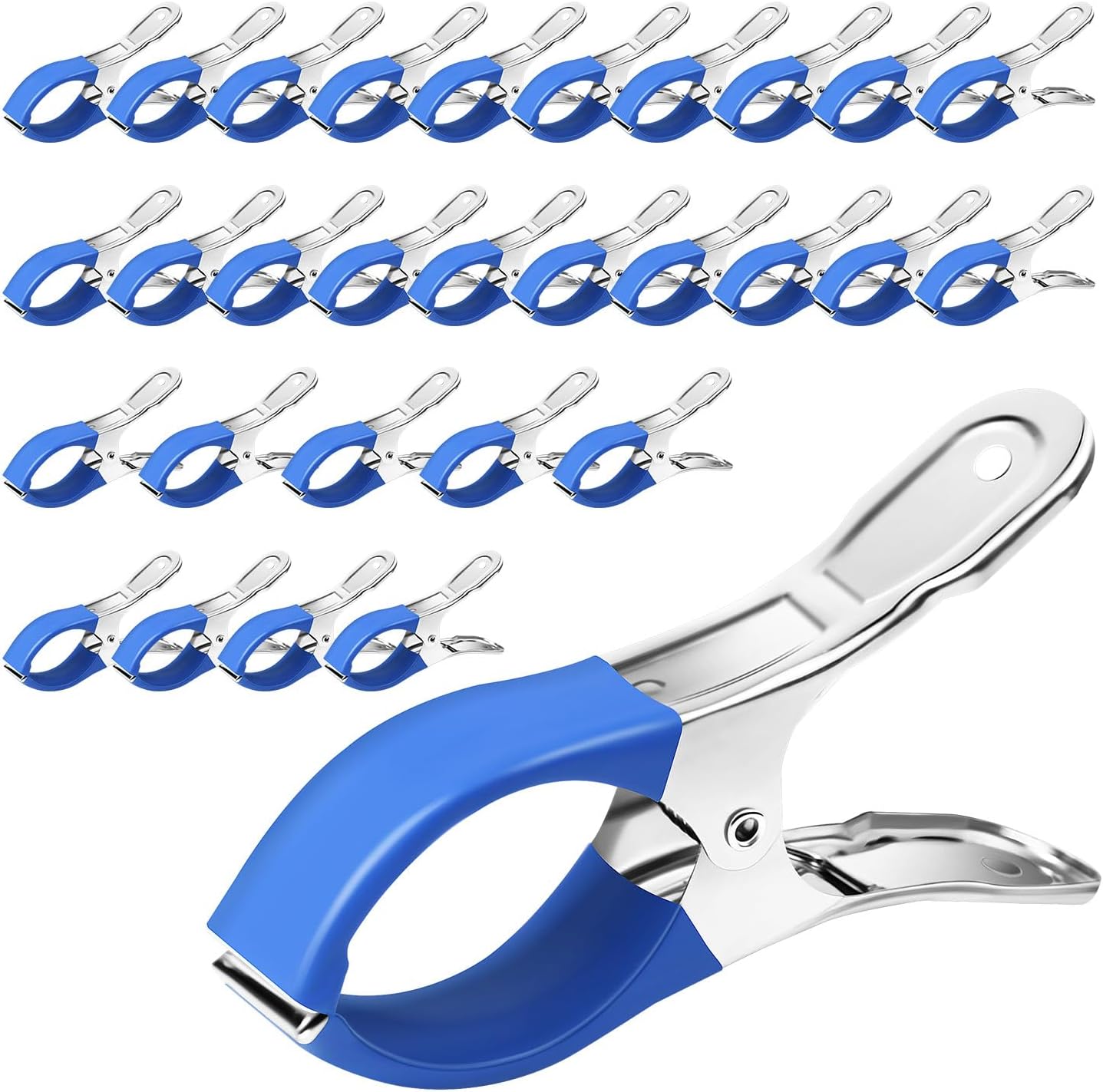 Pool Cover Clips for Above Ground Pools, 30 Pcs 4.7 Inch Stainless Steel Pool Cover Clamps, Windproof Clips for Above Ground Pool Cover