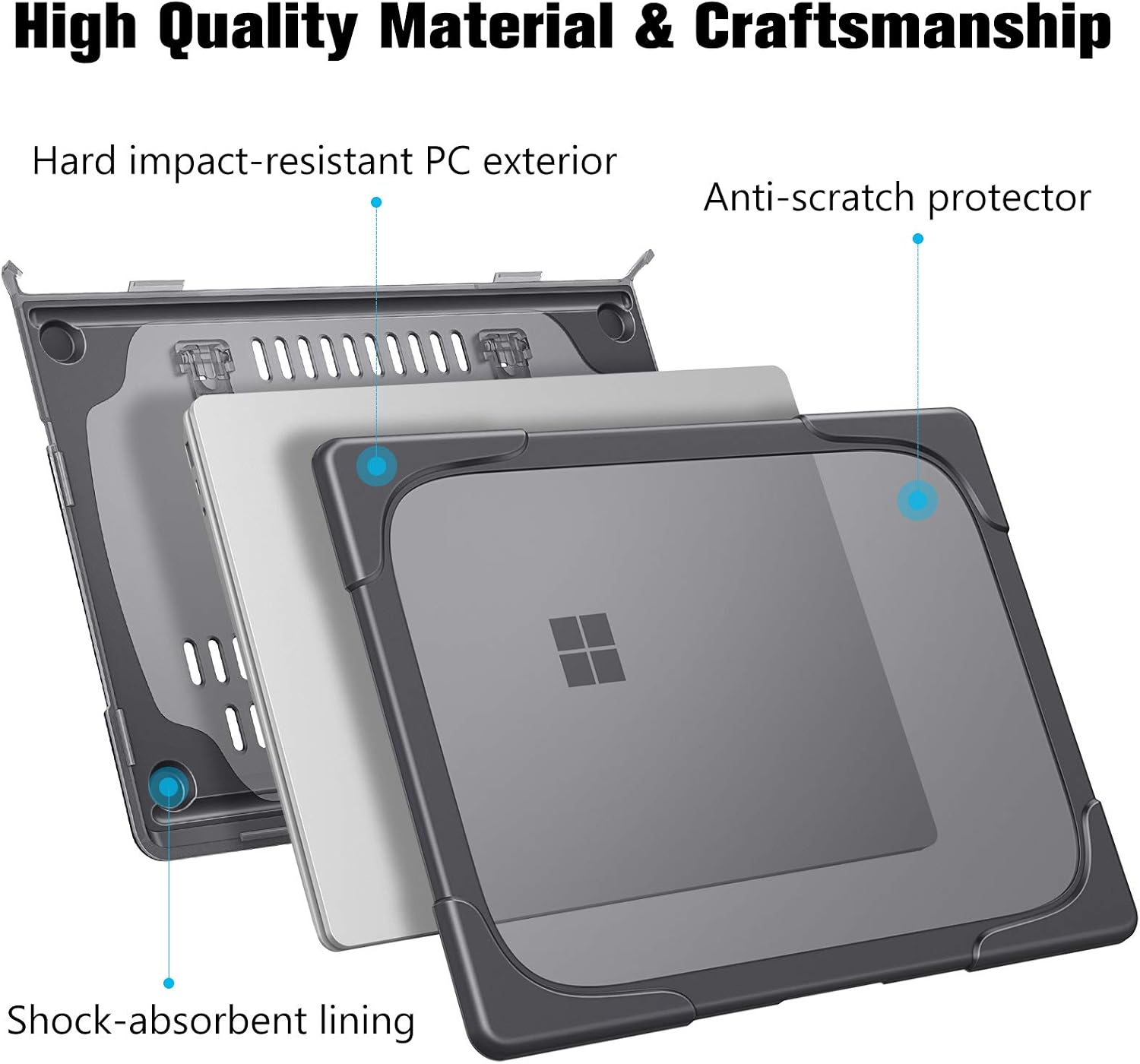 Fintie Heavy Duty Case for 12.4 Inch Surface Laptop Go 3/2/1
