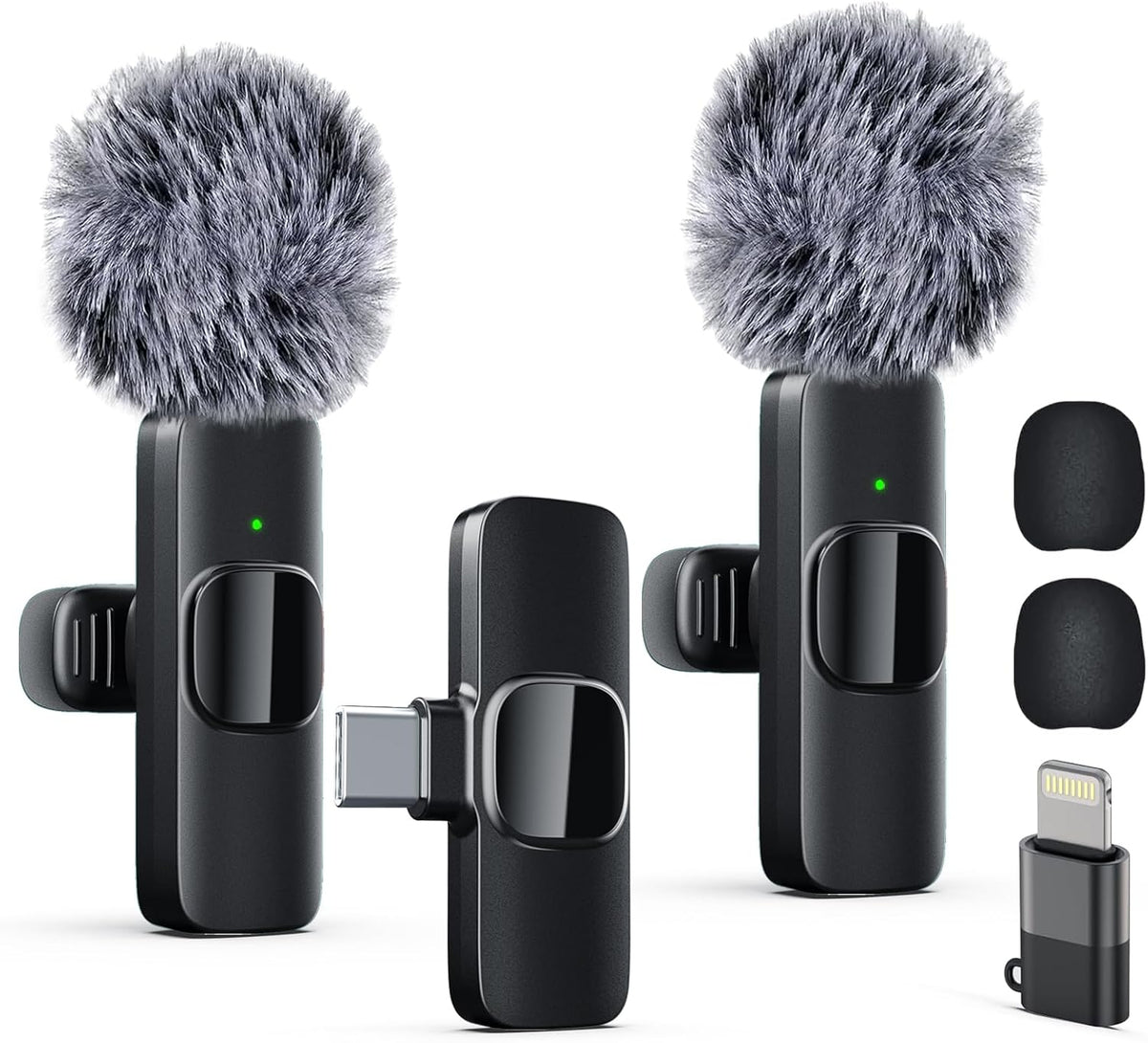 Labstandard Professional Wireless Lavalier Lapel Microphone for iPhone, iPad, mini Video Recording Mic forInterview Video Podcast Vlog YouTube&Livestream, Noise Reduction, Plug &Play