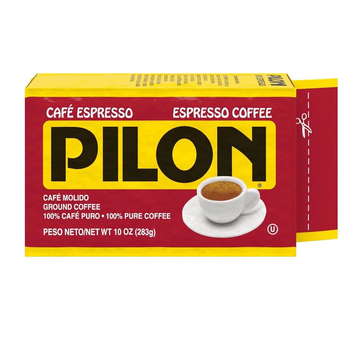 Pilon Espresso, 100% Arabica Coffee, 10-Ounce Brick (Pack of 12)