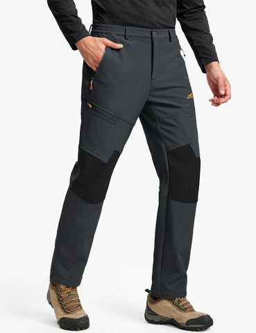 TACVASEN Men's Snow Ski Pants Fleece Lined Winter Insulated Hiking Work