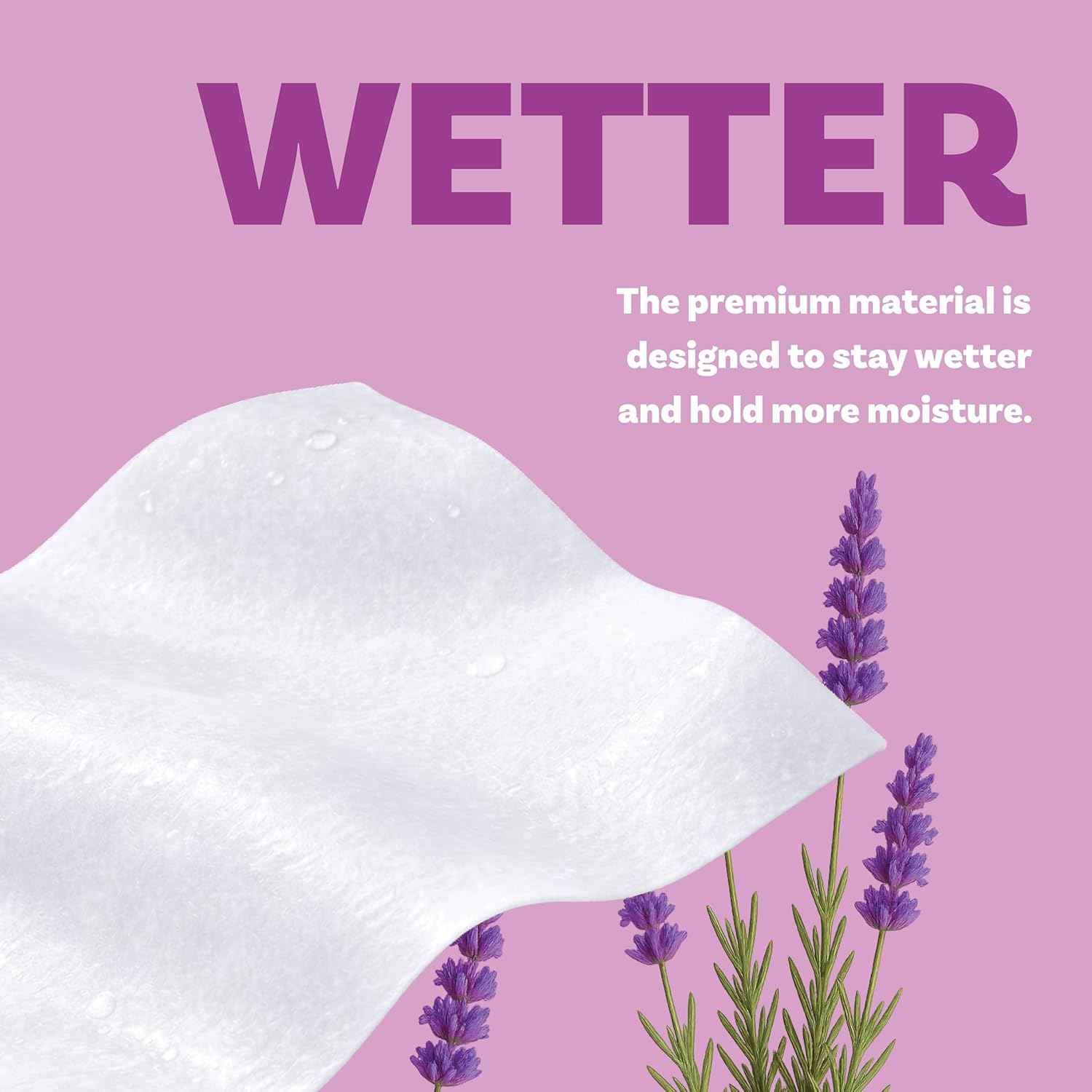 Extra Large Bath Wipes for Adults Bathing No Rinse - 80 Ultra Thick Disposable Body Cleansing Wipes for Men, Women & Elderly - Great for Gym, Camping, Post Surgery - Lavender