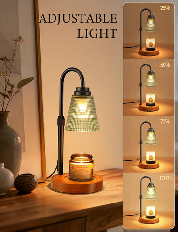Candle Warmer Lamp with Timer Dimmable, Lamp Candle Warmer Birthday Gifts for Women, Black Adjustable Wax Melter Warmer for Jar Candles, House Warming Gift Home Decor