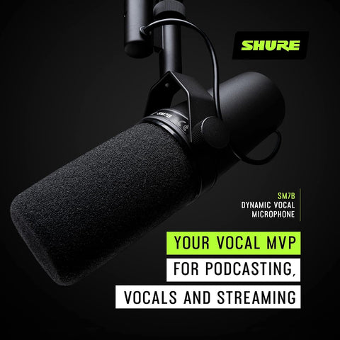 Shure SM7B Dynamic Vocal Microphone for Podcasting & Streaming