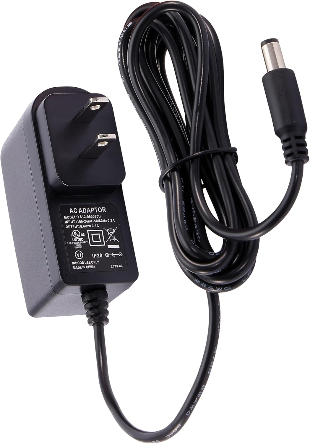 D'Addario Accessories PW-CT-9V DC Power Adapter – Pedalboard Supply - For Pedal Board and Other Devices Requiring 9V – 800mA Max Current