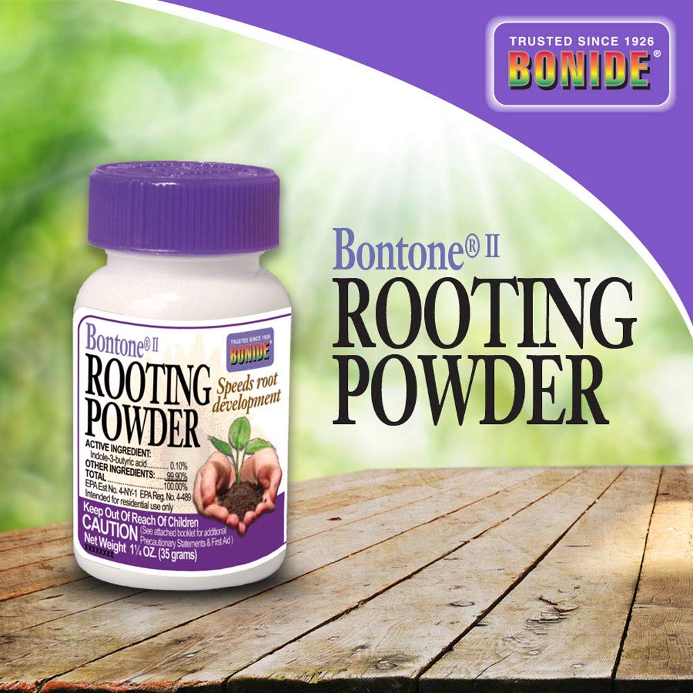 Bonide Bontone II Rooting Powder, 1.25 oz Ready-to-Use Dust for Houseplants and Transplants Speeds Root Development, (Pack of 6)