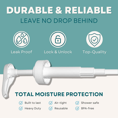 Gallon Pump Dispenser | for Plastic or Glass Bottles | Heavy-Duty Leak Proof for Commercial and Household Use | Pump for Gallon Jug | Non-BPA Plastic (Pack of 2)