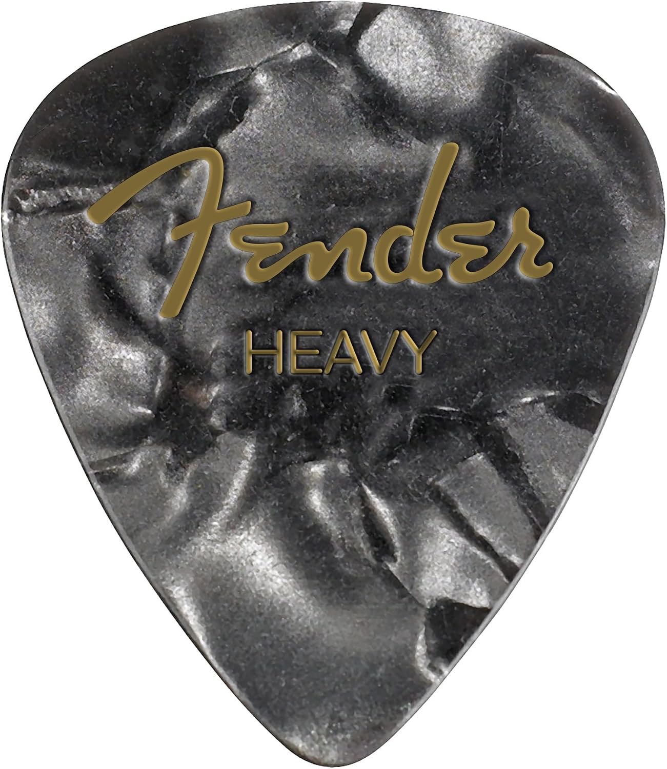 Fender Premium Celluloid Guitar Picks 351 Shape, White Moto, Thin, 12-Pack