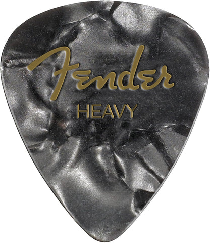 Fender Premium Celluloid Guitar Picks 351 Shape, White Moto, Thin, 12-Pack