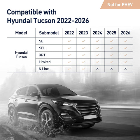 for 2022-2025 2026 Hyundai Tucson Floor Mats (Gas Models Only)