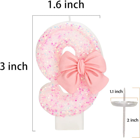 Pink Bow Birthday Number 19 Candle 19th Birthday Decorations Girl
