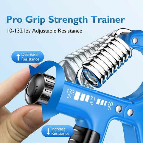 FitBeast Grip Strengthener Forearm Strengthener, Adjustable Hand Grip for Strength Training & Rehabilitation, 10-132 lbs Resistance, Ideal for Athletes and Physical Therapy