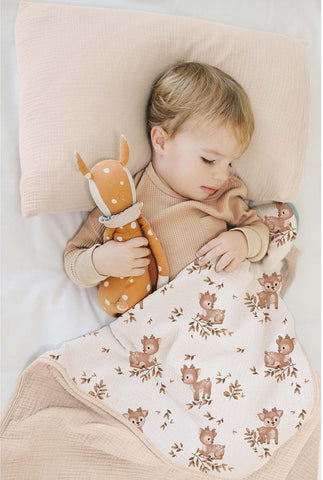 Konssy 100% Cotton Muslin Baby Blanket for Girls Boys, 40"x36"