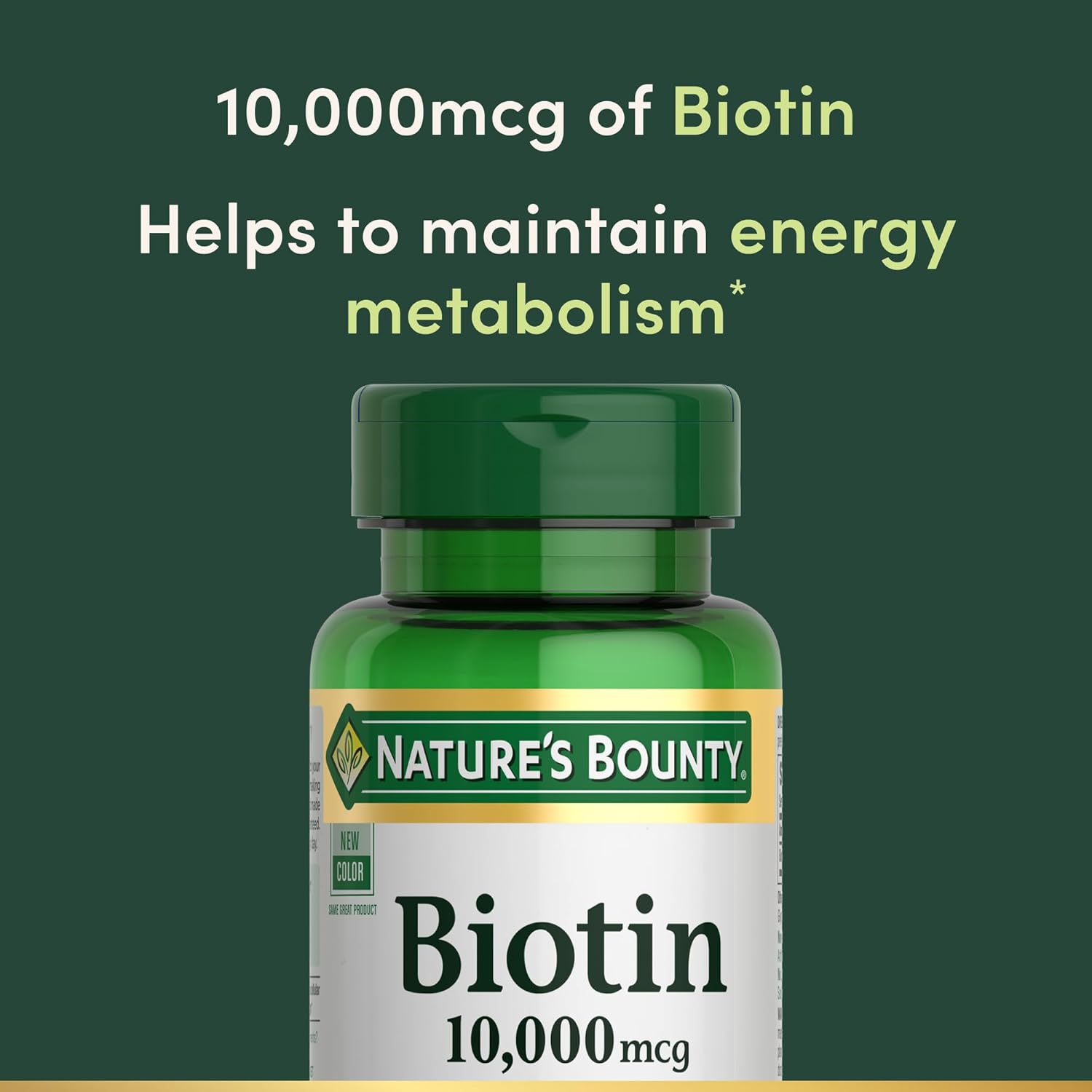 Nature's Bounty Biotin Hair Skin and Nails Vitamins, 120 Softgels