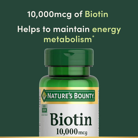 Nature's Bounty Biotin Hair Skin and Nails Vitamins, 120 Softgels