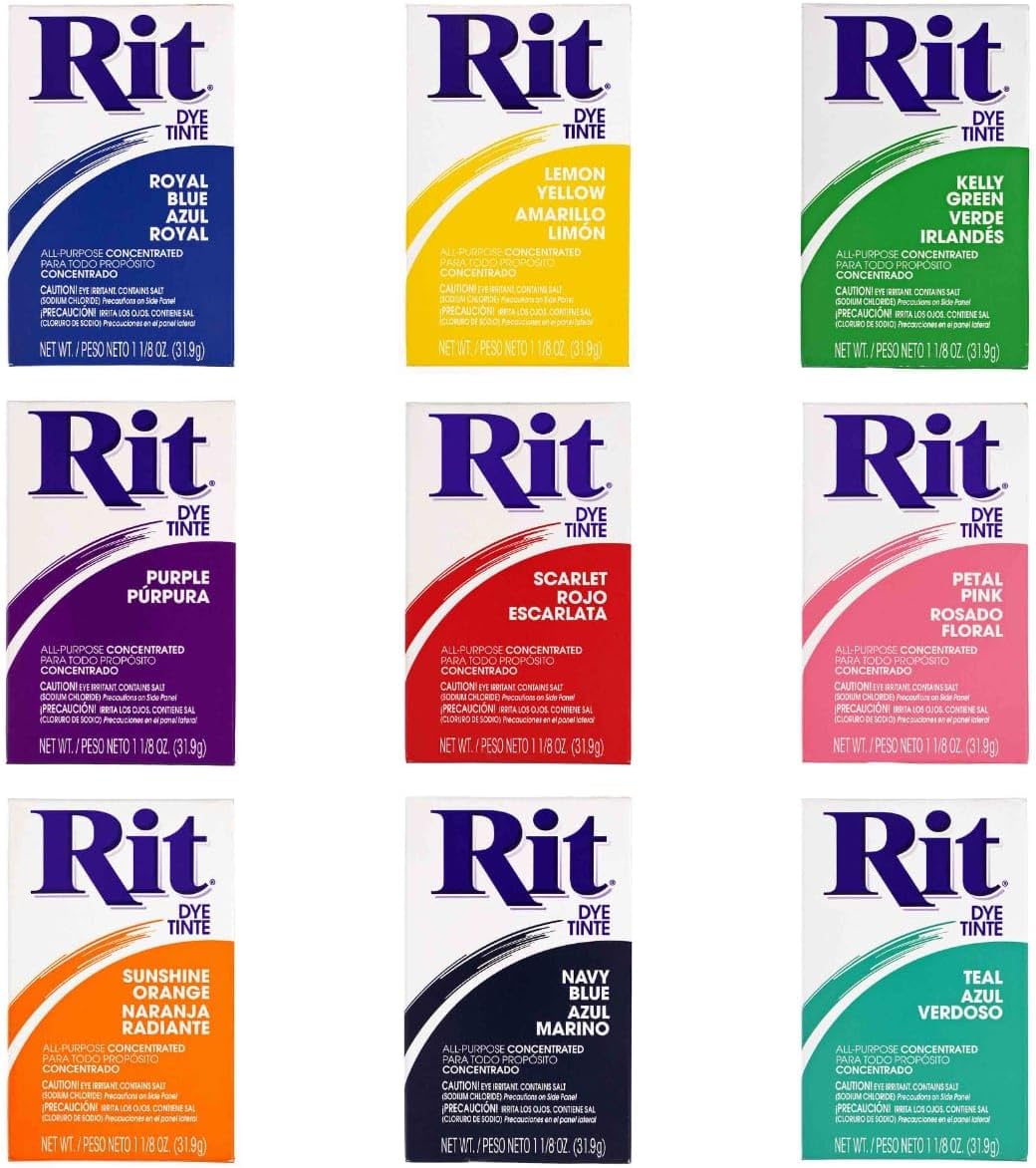 All Purpose Concentrated Rit Dye Powder Single Pack with Plastic Gloves for Clothing, Décor, and Crafts – Scarlet Red