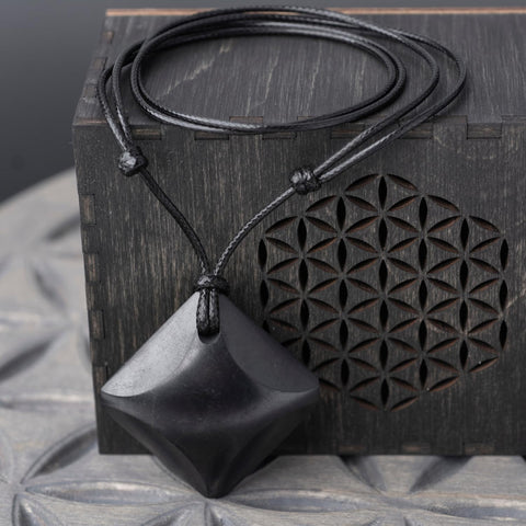 Keled Rocks Four Elements - Shungite Necklace - Infused with Earth Energy - Raise Vitality up Daily - Ward Off unwelcome influences from Afar