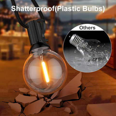 GPATIO Outdoor String Lights, 100FT LED Waterproof Patio Lights for Outside