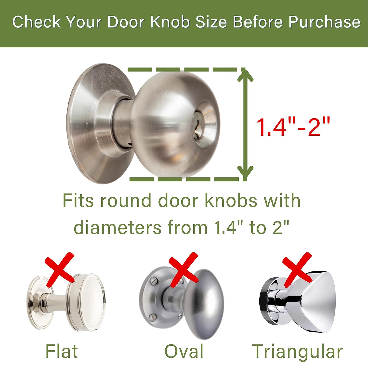 Child Proof Door Knob Covers, 4-Pack, White - Baby Safety Door Knob Covers for Toddlers, Snap-in Design for Easy Install, Durable & Non Toxic, Fits Standard Round Knobs