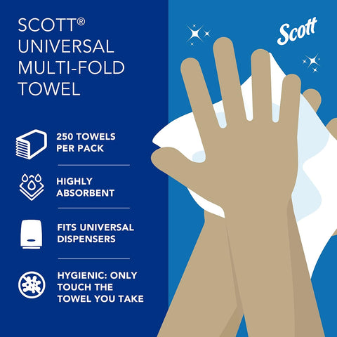 Scott Professional Multifold Paper Towels, Bulk, 16 x 250 Sheets (37490)