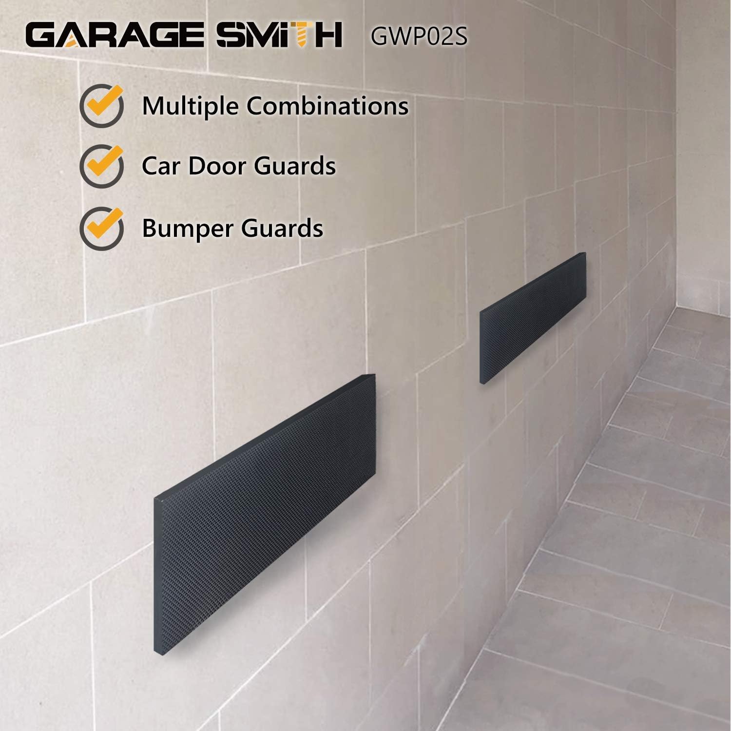 AMPULLA GWP02S Garage Wall Protector Car Door Protectors, Designed in Germany (2, Black)
